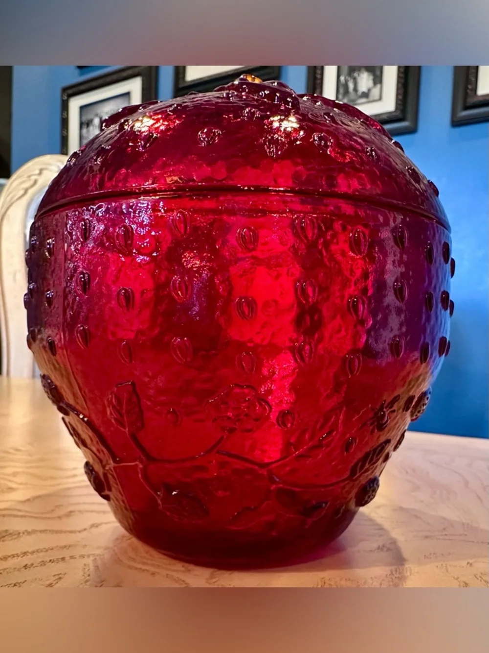 NIB 2005 Longaberger Collectors Club Ruby Red Strawberry Jam Jar - Pristine! - Picture 8 of 8